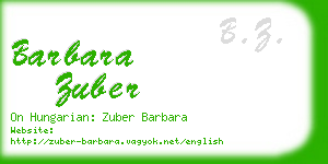 barbara zuber business card